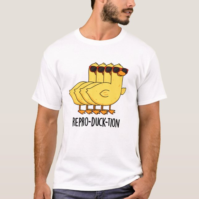Repro-duck-tion Funny Animal Duck Pun  T-Shirt (Front)