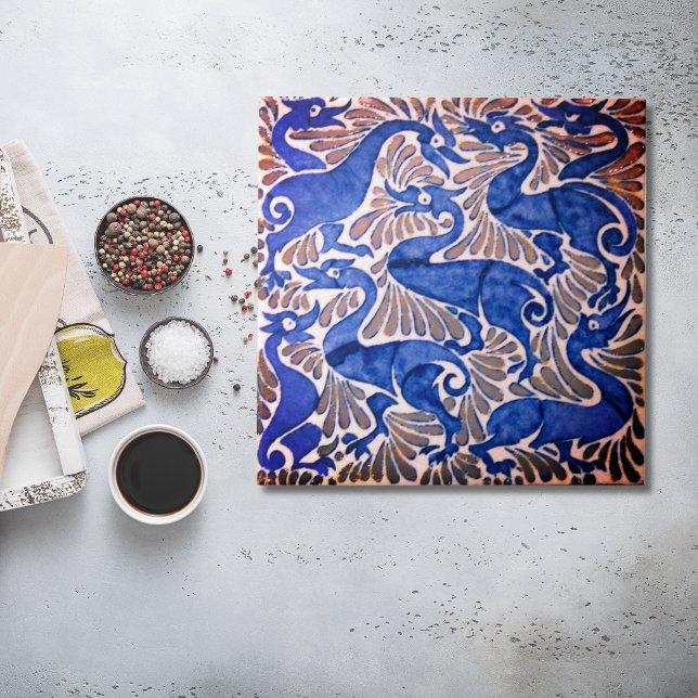 Repro Edwardian Art Nouveau Blue Gray Tile (Repro Edwardian Art Nouveau Blue Gray Tile
)