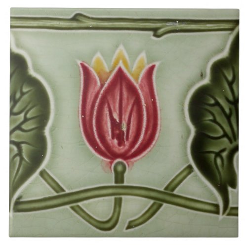 Repro German Art Nouveau Jugendstil Frieze Border Ceramic Tile