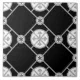 Repro Gothic Geometric Patterned Black White Gray Ceramic Tile | Zazzle