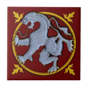 Repro Gothic Rampant Lion Tile (Facea Left) 1 of 2