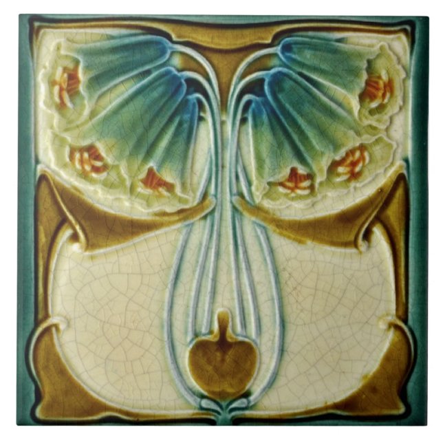 Repro Marsden Art Nouveau Decorative Ceramic Tile (Front)