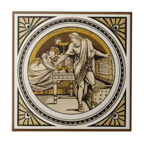 Repro Minton Shakespeare Cymbeline Picture Tile
