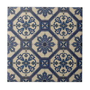 Repro Portuguese Blue Geometric Azulejos Tile