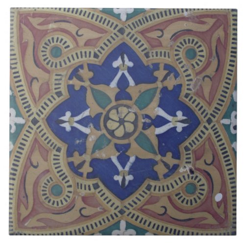 Repro Portuguese Colorful Floral Pattern Tile