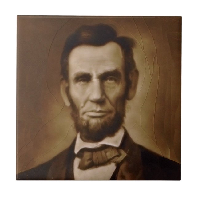 Repro Sherwin & Cotton Abe Lincoln Centennial Ceramic Tile (Front)