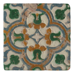 Repro Spanish Geometric Azulejos Floral Trivet