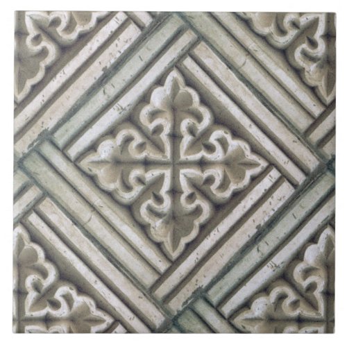 Repro Spanish Maure Floral Pattern Faux relief  Ti Ceramic Tile