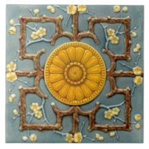 Repro Victorian Faux Relief Blue Aesthetic