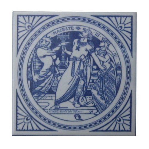 Repro Victorian Minton Tile Shakespeare