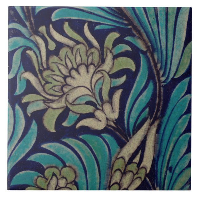 Repro Vintage Blue Flowers De Morgan tiles (Front)