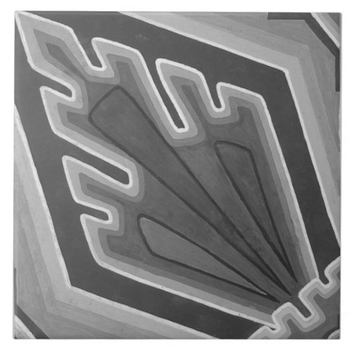 Repro Vintage Encaustic Gray Geometric Tile