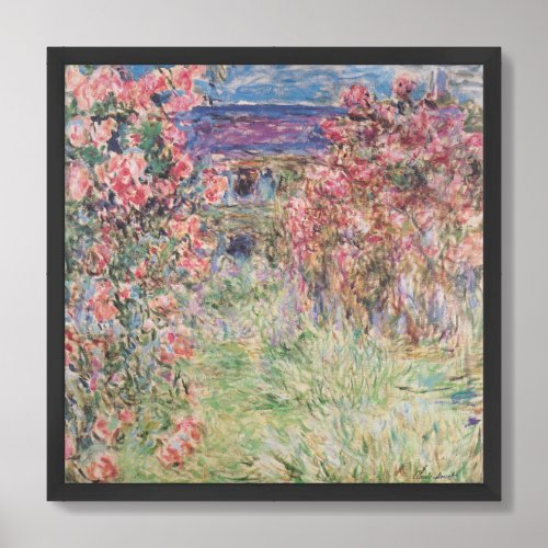 Reproduction Claude Monet House Among the Roses Framed Art