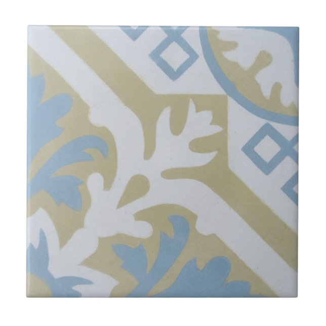 Reproduction Encaustic Cement Tile on Ceramic (Front)