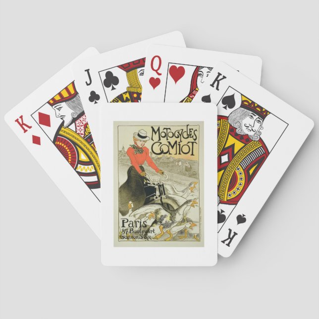 Reproduction of a Poster Advertising Comiot Motorc Poker Cards (Back)