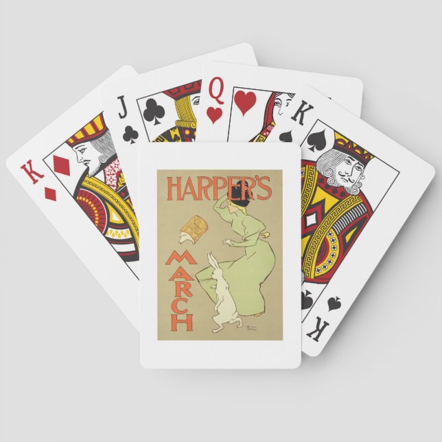 Reproduction of a poster advertising 'Harper's Mag Poker Cards (Back)