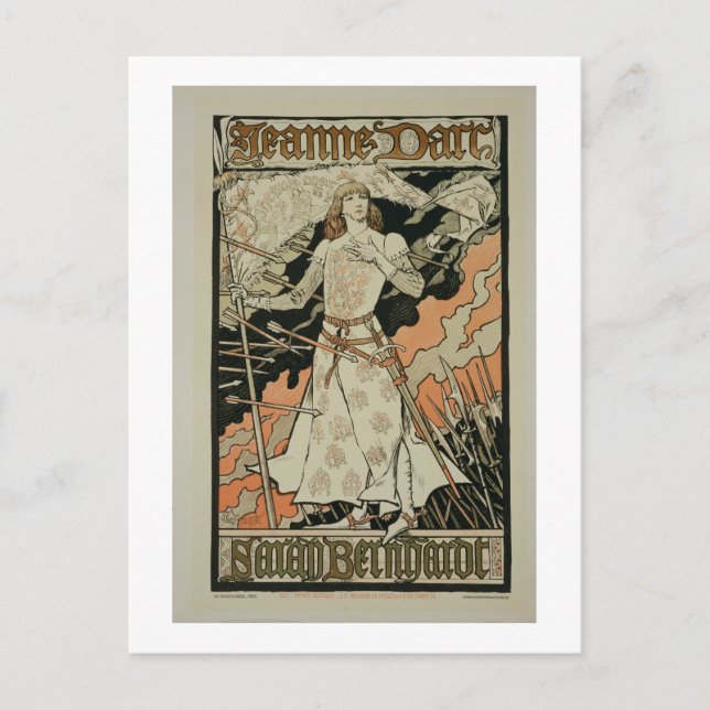 Reproduction of a poster advertising 'Joan of Arc' Postcard (Front)
