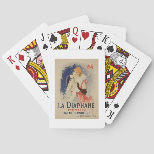 Reproduction of a poster advertising 'La Diaphane' Poker Cards (Back)