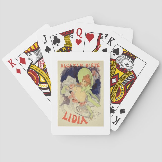 Reproduction of a poster advertising 'Lidia', at t Poker Cards (Back)