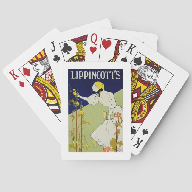 Reproduction of a poster advertising 'Lippincott's Poker Cards (Back)