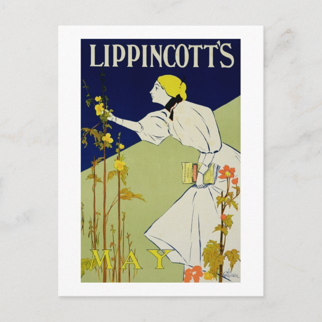 Reproduction of a poster advertising 'Lippincott's Postcard (Front)