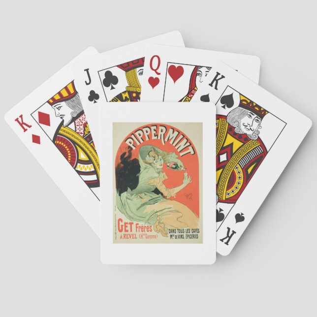 Reproduction of a poster advertising 'Pippermint', Poker Cards (Back)