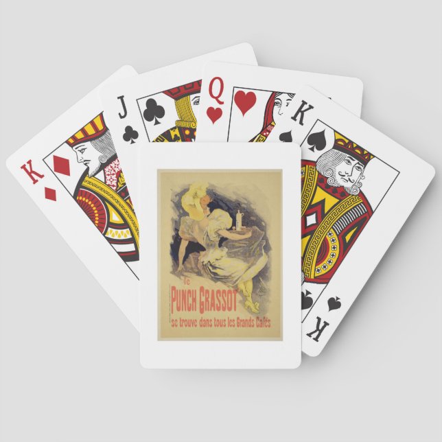 Reproduction of a poster advertising 'Punch Grasso Poker Cards (Back)