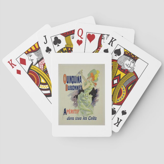 Reproduction of a poster advertising 'Quinquina Du Poker Cards (Back)
