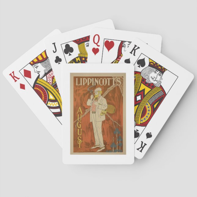 Reproduction of a poster advertising the August Is Poker Cards (Back)