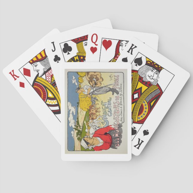 Reproduction of a poster advertising the 'Central Poker Cards (Back)