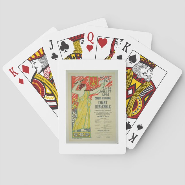 Reproduction of a poster advertising the 'Concours Poker Cards (Back)