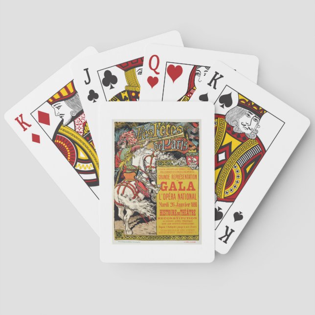 Reproduction of a poster advertising the 'Fetes de Poker Cards (Back)