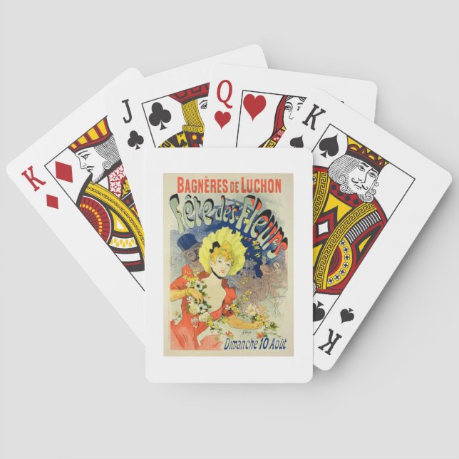 Reproduction of a Poster Advertising the Flower Fe Poker Cards (Back)