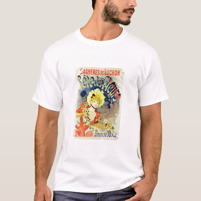 Reproduction of a Poster Advertising the Flower Fe T-Shirt (Front)