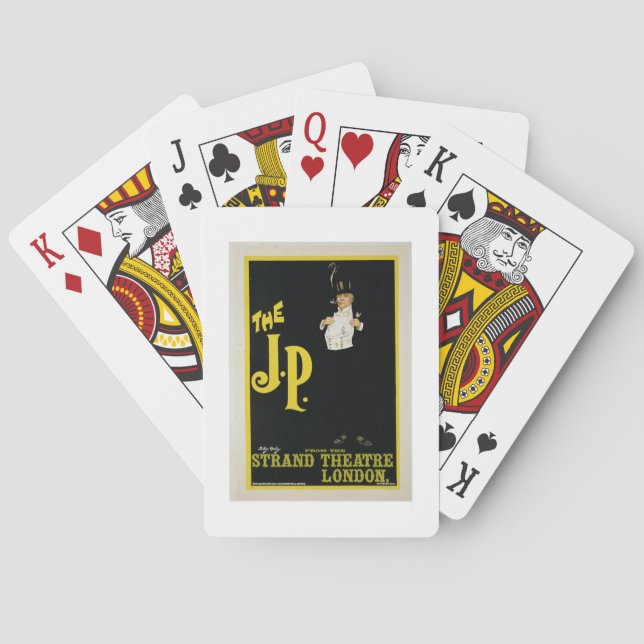 Reproduction of a poster advertising 'The J.P.' at Poker Cards (Back)