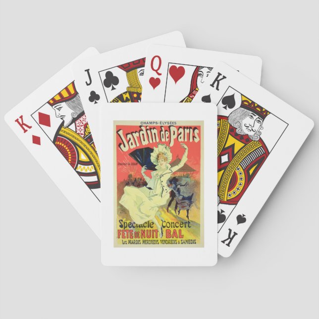 Reproduction of a Poster Advertising the 'Jardin d Poker Cards (Back)
