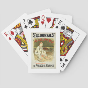 Reproduction of a poster advertising the novel 'Le Poker Cards