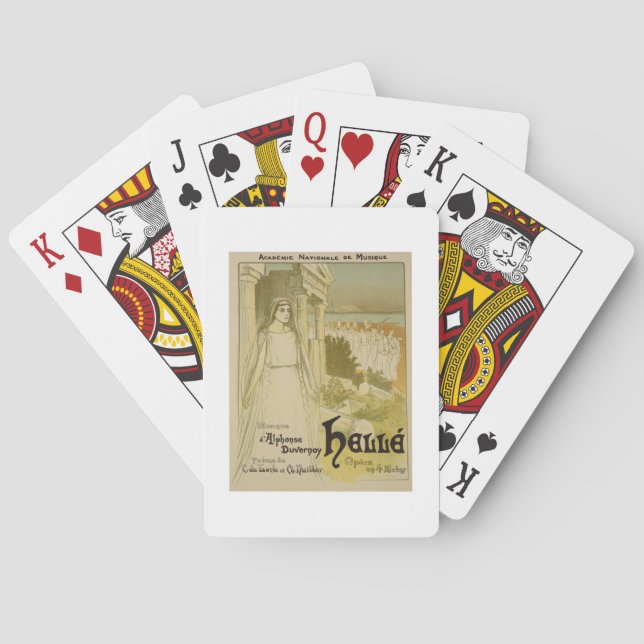 Reproduction of a poster advertising the opera 'He Poker Cards (Back)