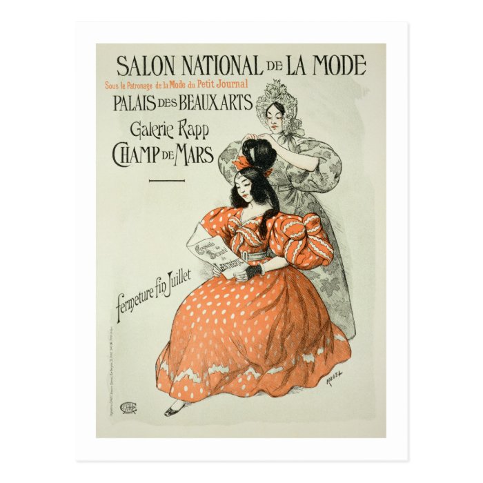 Reproduction of a poster advertising the 'Salon Na Postcard