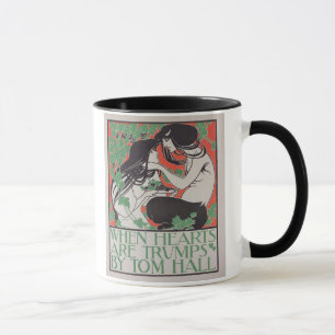 Reproduction of a poster advertising 'When Hearts Mug
