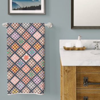 Reproduction Of A Vintage Quilt From 1886 Bath Towel Set by decodesigns at Zazzle
