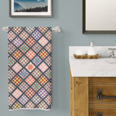 Reproduction Of A Vintage Quilt From 1886 Bath Towel Set