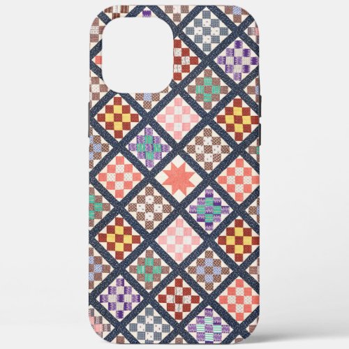 Reproduction of a Vintage Quilt from 1886 iPhone 12 Pro Max Case