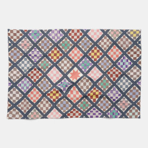 Reproduction of a Vintage Quilt from 1886 Kitchen Towel