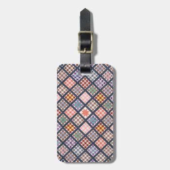 Reproduction Of A Vintage Quilt From 1886 Luggage Tag by decodesigns at Zazzle