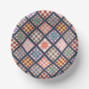 Reproduction of a Vintage Quilt from 1886 Paper Bowls