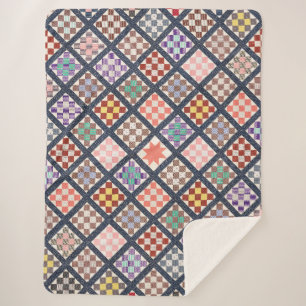 Reproduction of a Vintage Quilt from 1886 Sherpa Blanket