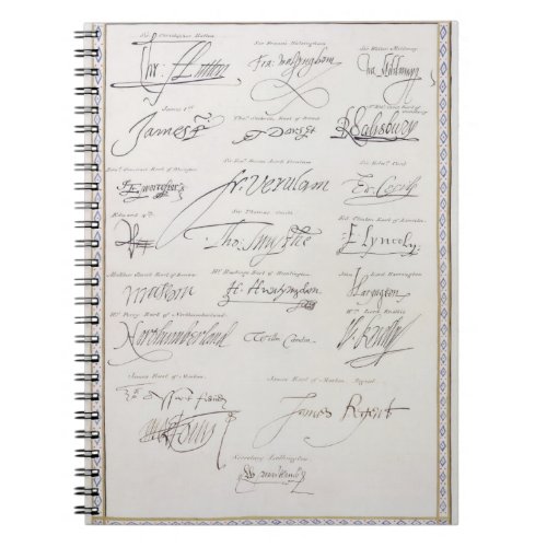 Reproduction of Signatures of the Tudors and their Notebook