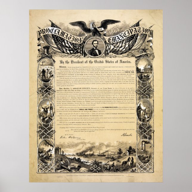 Reproduction of the Emancipation Proclamation Poster (Front)