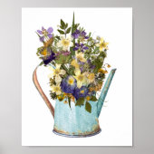 Reproduction Pressed Flowers In Watering Can Poster (Front)